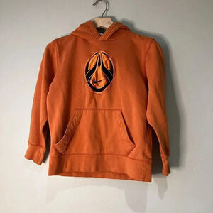 Y2K Nike Football Swoosh Kids Orange‎ Hoodie  Medium